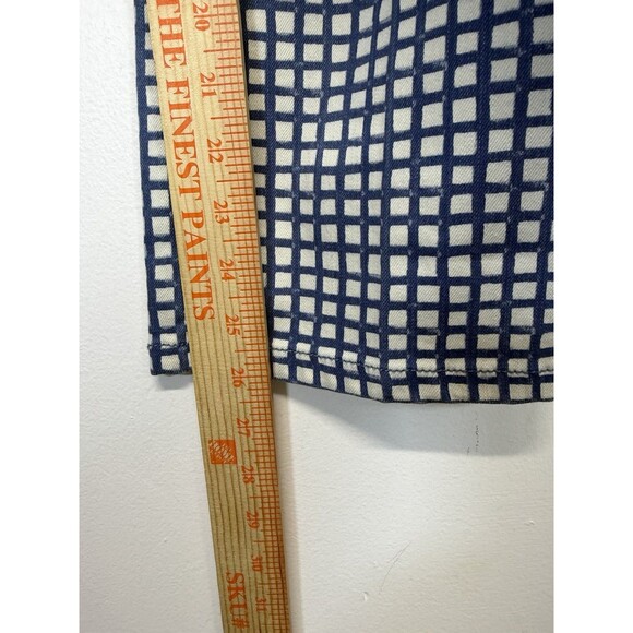 TORY BURCH Women’s  Pant CAPRIS Ankle Blue Haven Plaid Cotton Sz 26 - Picture 9 of 16